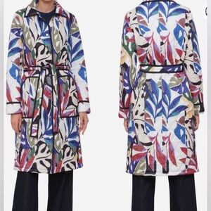 Avec Les Filles Belted Waist Coat in Botanical Size Medium. NWOT